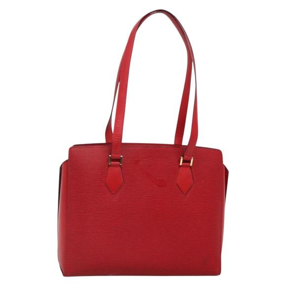 LOUIS VUITTON Epi Duplex Tote Bag Red M52427 LV Auth 133839 - Picture 1 of 16